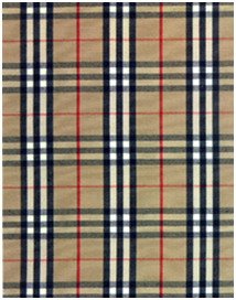 zdjęcie przedstawia geometryczne wzory w postaci granatowych oraz czerwonych linii przecinających się pod kątem prostym na beżowym tle. Linie tworzą wz&oacute;r w tzw. kratę