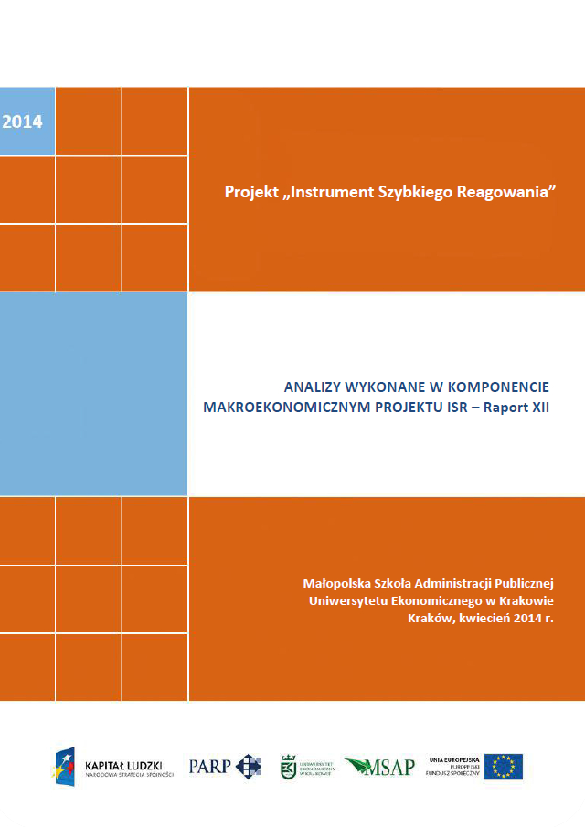 Komponent makroekonomiczny - Ocena stopnia zagrożenia przedsiębiorstw upadłością - XII