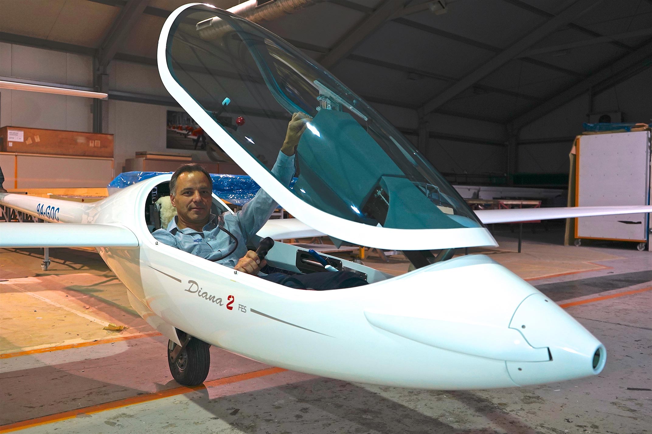 Wodok osoby siedzącej w szybowcu